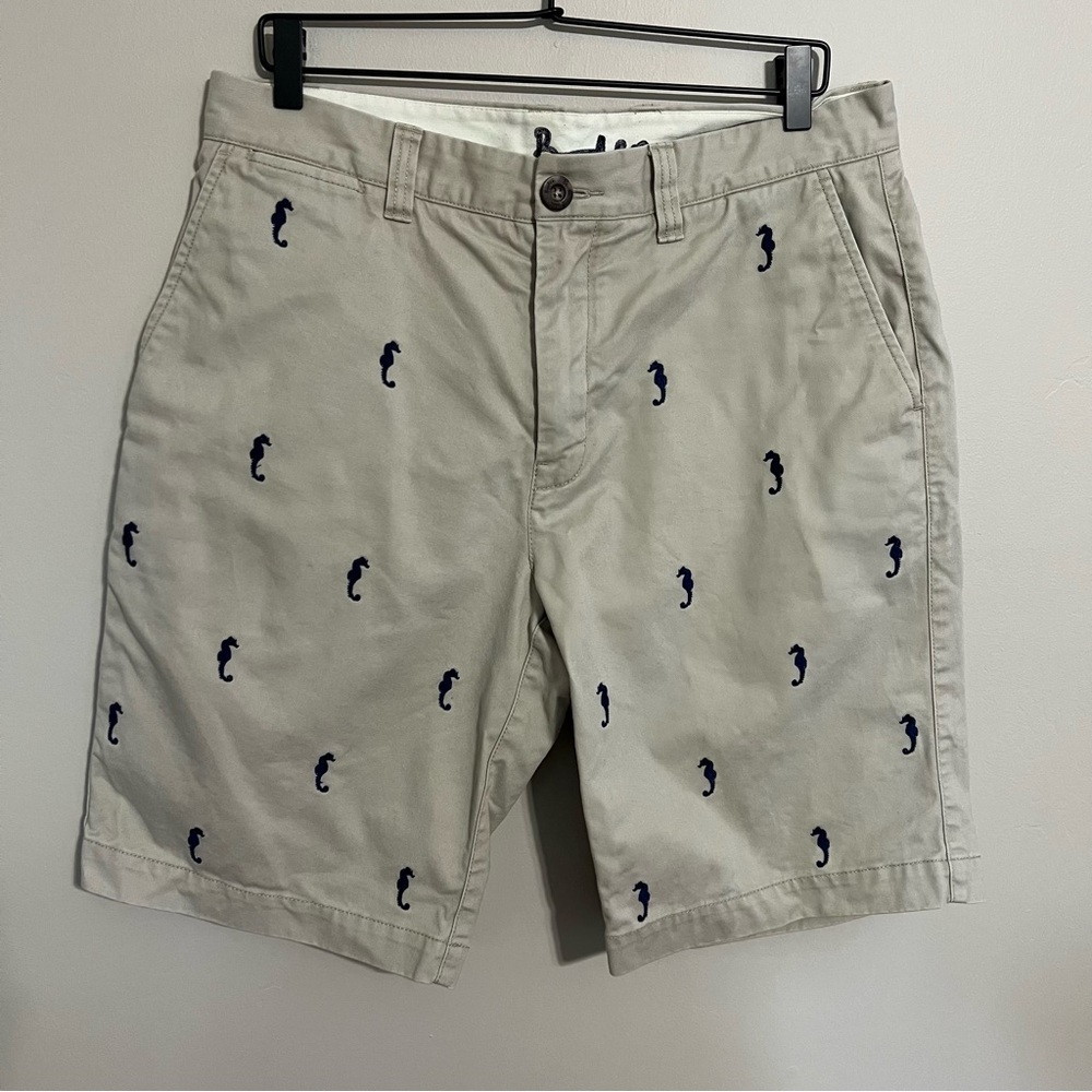 Boden Men’s Embroidered Seahorse Chino Shorts size 34
